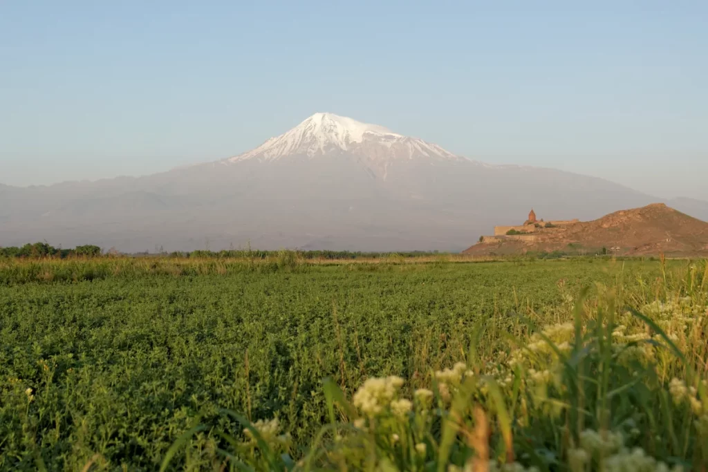 Khor Virap Monastery with Mount Ararat in the background