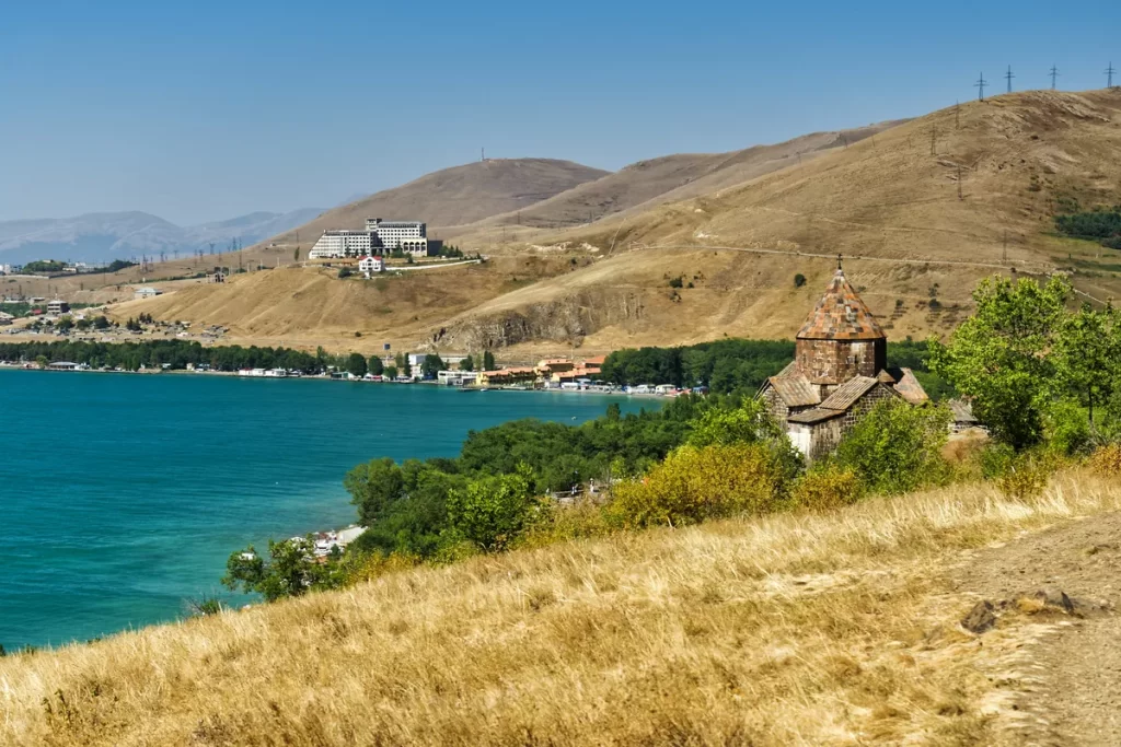 Sevanavank Monastery overlooking Lake Sevan in Armenia