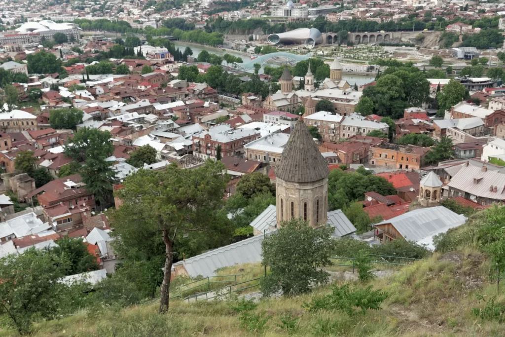 Old Tbilisi viewed from Narikala Fortress in Georgia